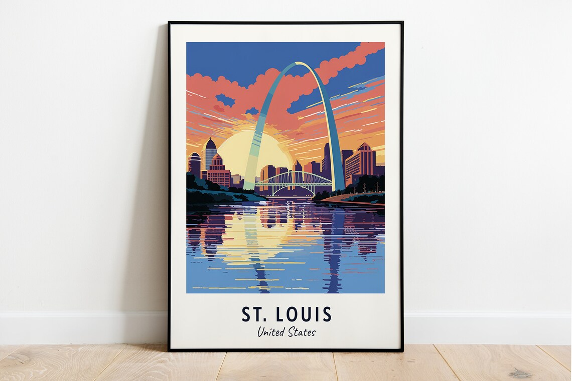 St Louis Travel Print, United States City Poster