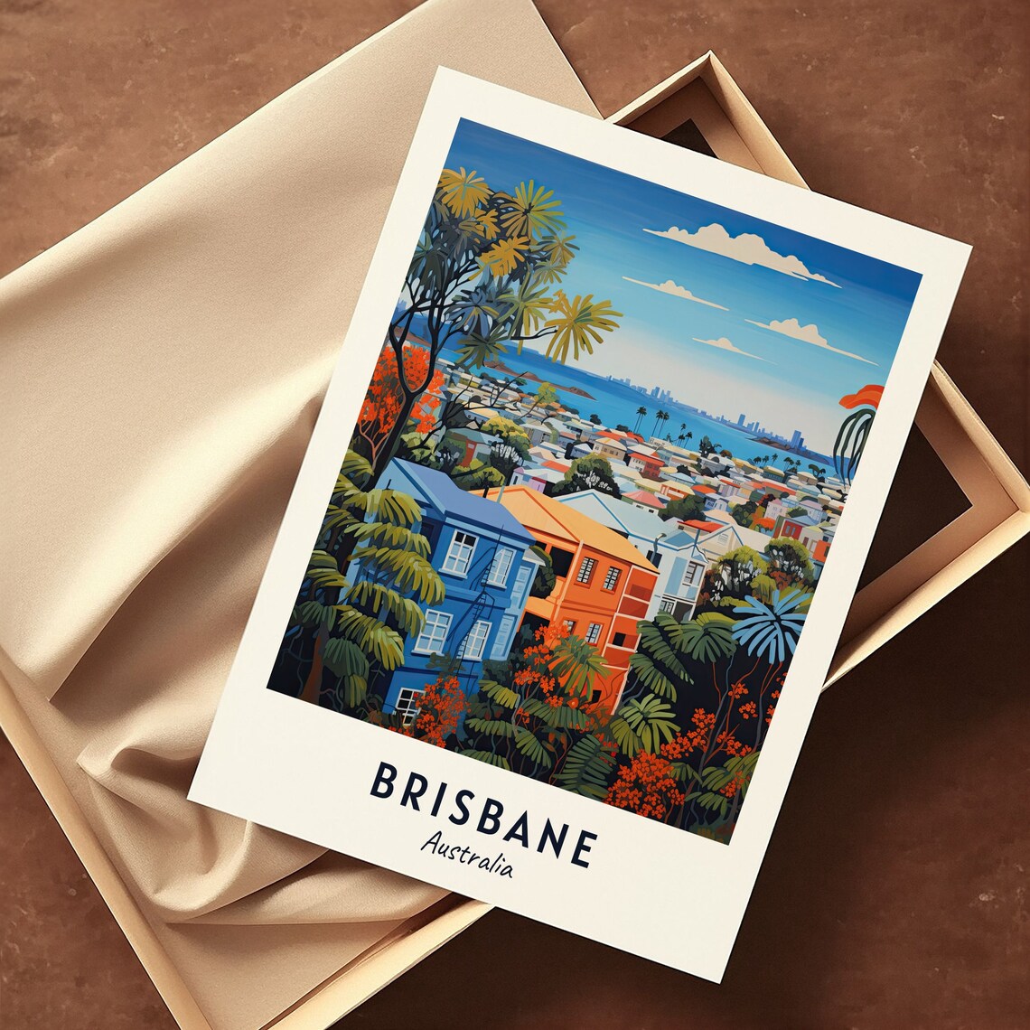 Brisbane Australia Travel Poster, City Wall Art Print - Image 3