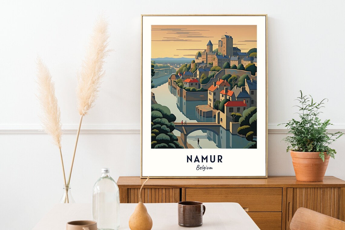 Namur Citadel Travel Poster, Namur Belgium - Image 2