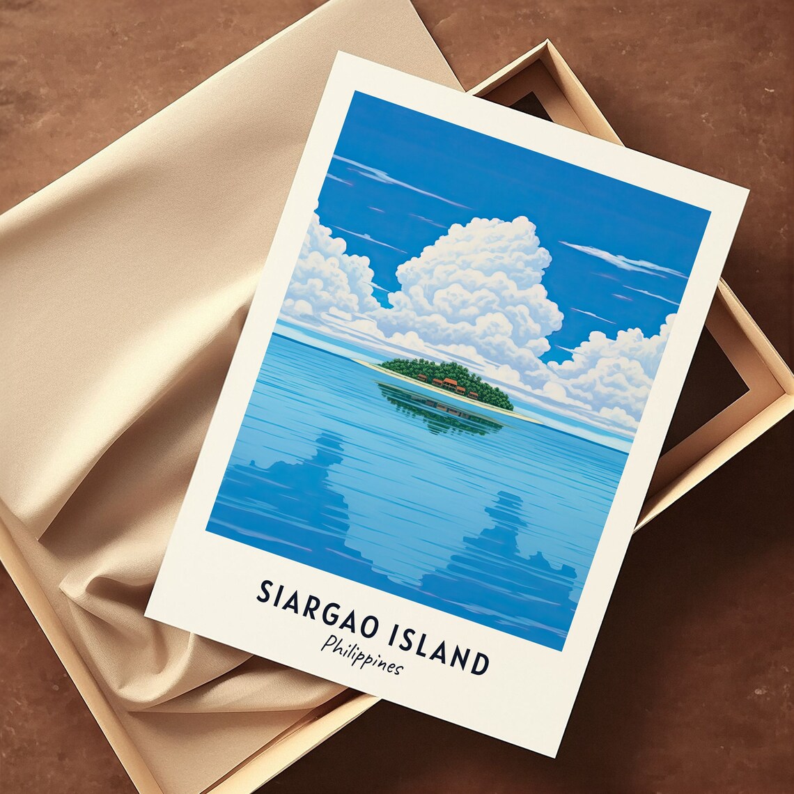 Siargao Island Philippines Tropical Island Ocean View Travel Poster - Image 3