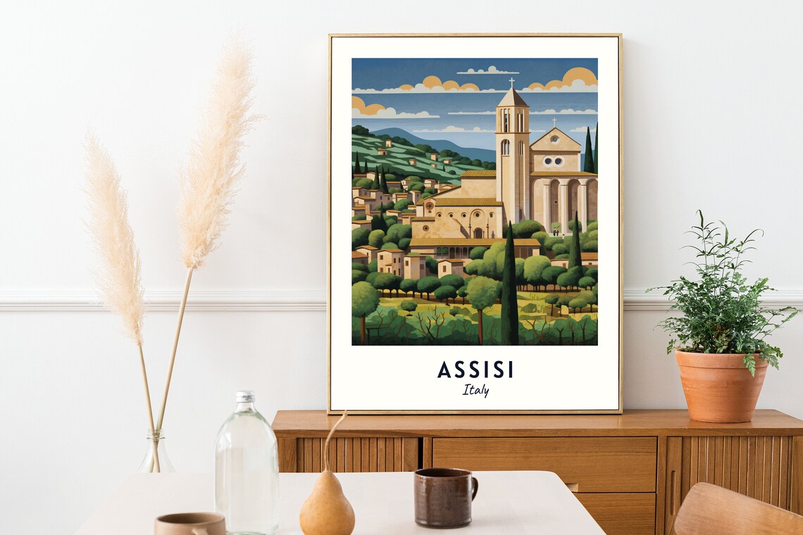 Assisi Travel Poster, Italy City Art Print - Image 2
