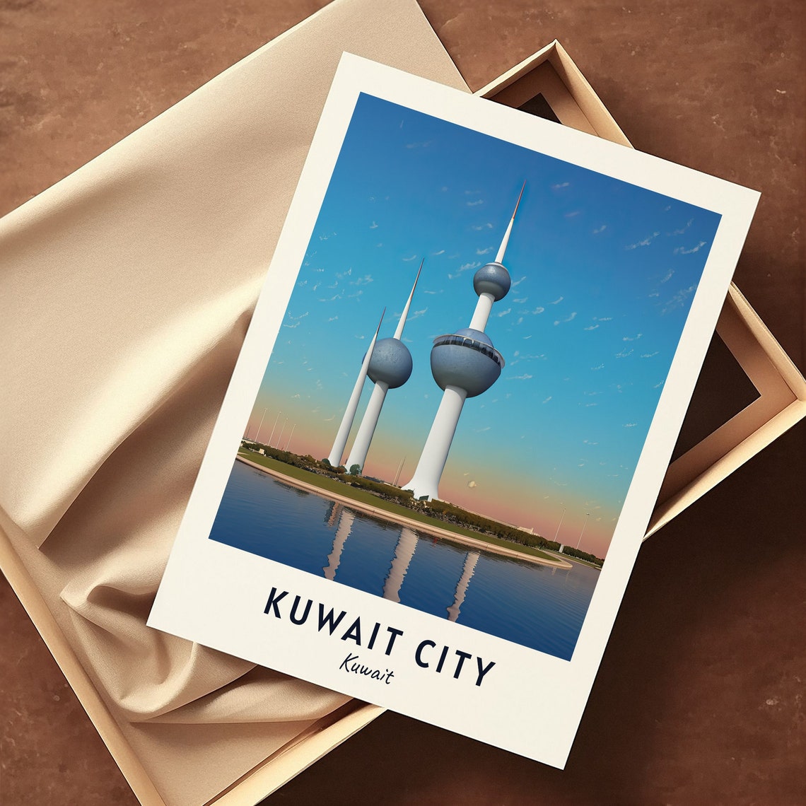 Kuwait City Travel Print Wall Art Kuwait City Kuwait City Print Kuwait City Travel Gift Kuwait City City Poster - Image 3