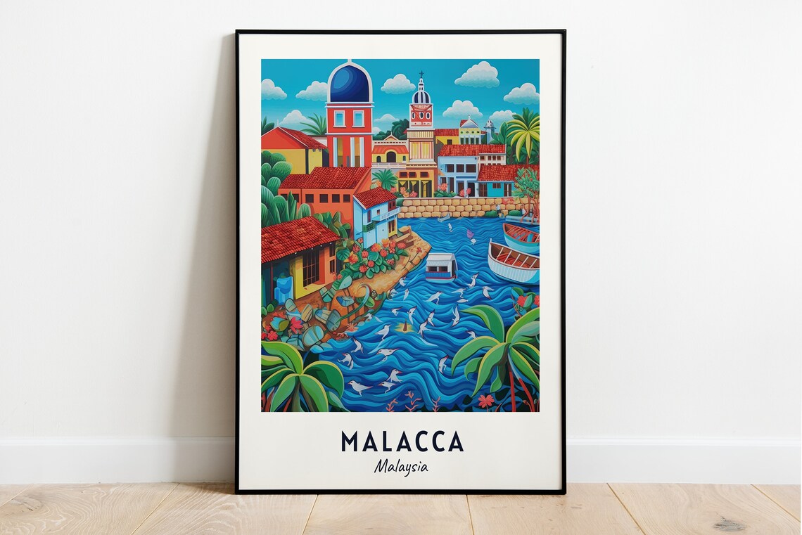 Malacca City UNESCO World Heritage Site Travel Poster