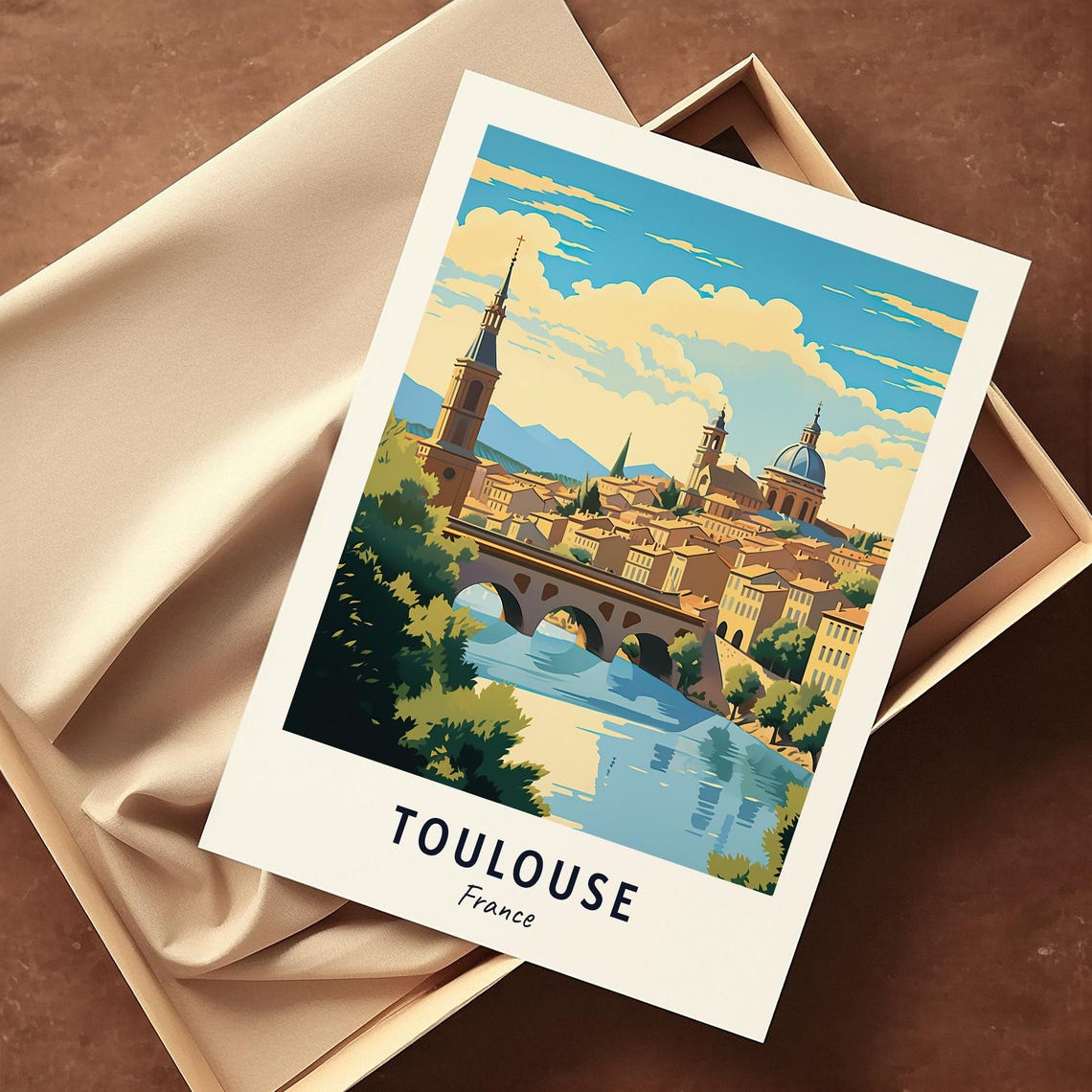 Toulouse Travel Print Wall Art Toulouse France City Print Toulouse Travel Gift Toulouse City Poster Travel Gift - Image 3