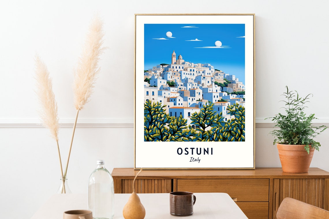 Ostuni Italy Travel Poster, City Print - Image 2