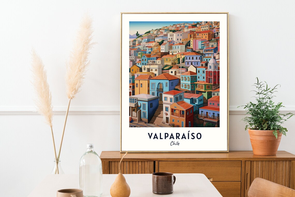 Valparaso Travel Poster, Chile City Art Print - Image 2