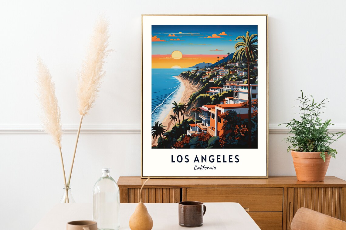 Los Angeles California Travel Poster, City Print - Image 2