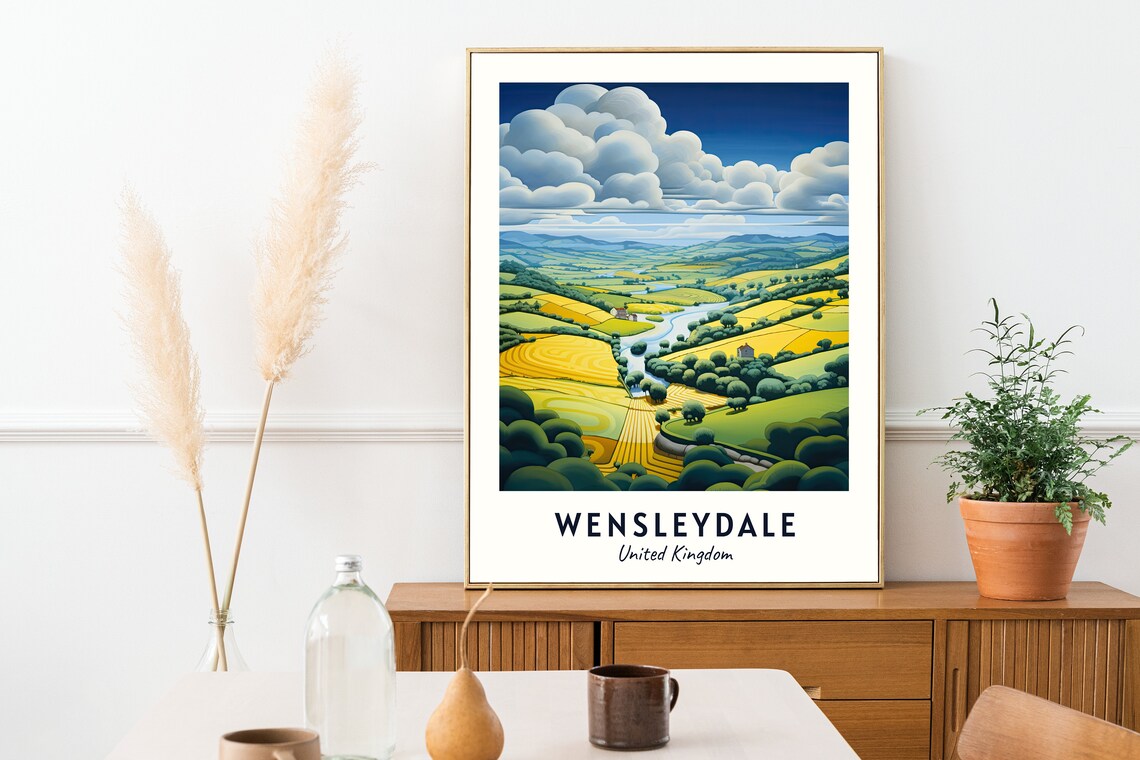 Wensleydale United Kingdom Travel Poster, City Print - Image 2