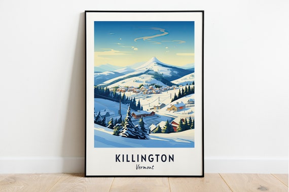 Killington Travel Print Killington Ski Poster Vermont Ski Poster Killington Ski Resort Print