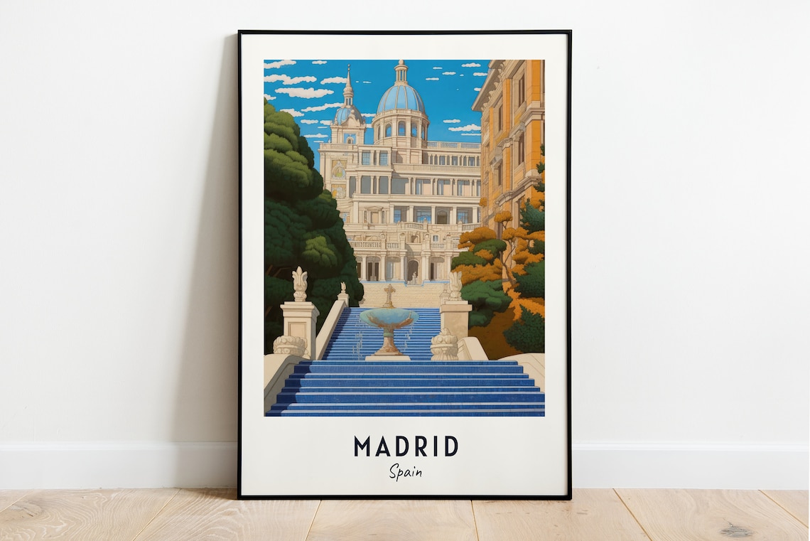 Royal Palace Of Madrid Travel Poster, Spain City