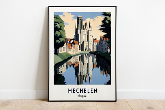 St Rumbolds Cathedral Travel Print Wall Art Mechelen Belgium City Print St Rumbolds Cathedral Travel Gift Travel Gift
