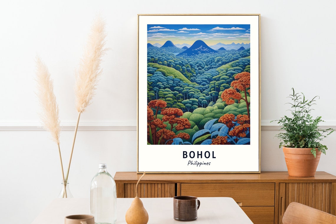 Chocolate Hills Bohol Philippines Emerald Jungle Domes Poster - Image 2