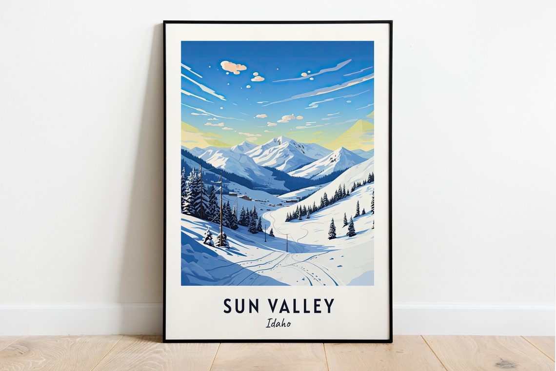 Sun Valley Idaho Sunrise Over Empty Slopes and Lift Poles Poster