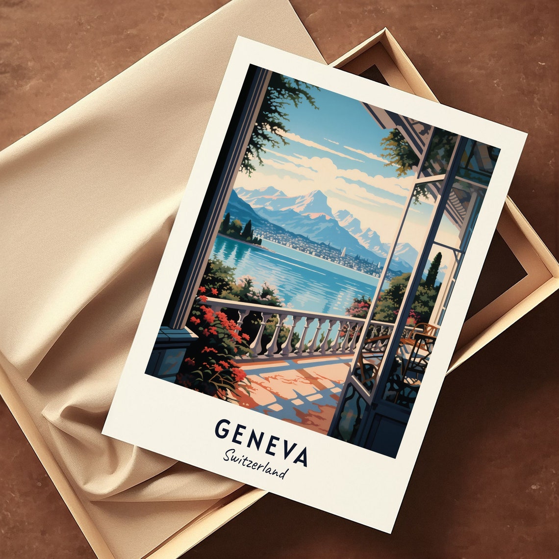 Geneva Travel Print Wall Art Geneva Switzerland City Print Geneva Travel Gift Geneva City Poster Travel Gift - Image 3