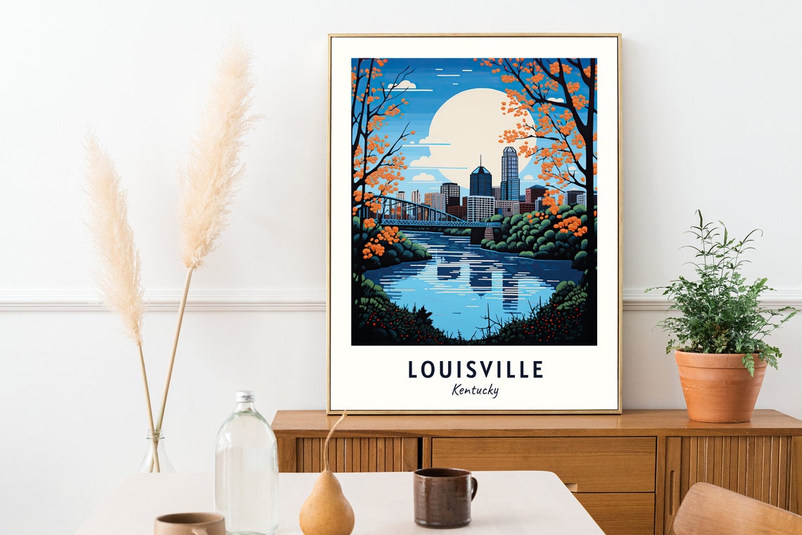 Louisville Travel Print Wall Art Louisville Kentucky City Print Louisville Travel Gift Louisville City Poster - Image 2