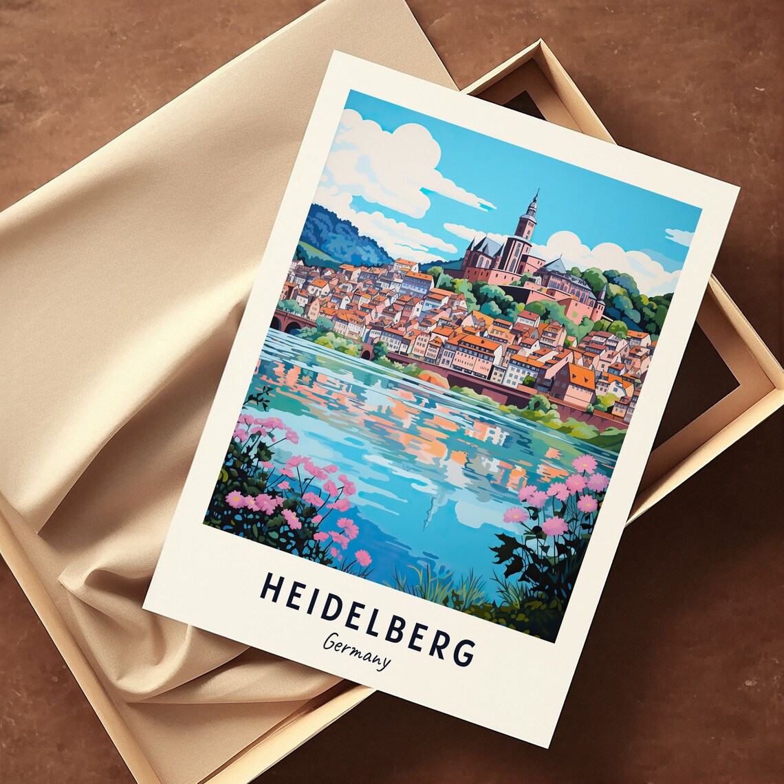 Heidelberg Germany Travel Poster, City Print - Image 3