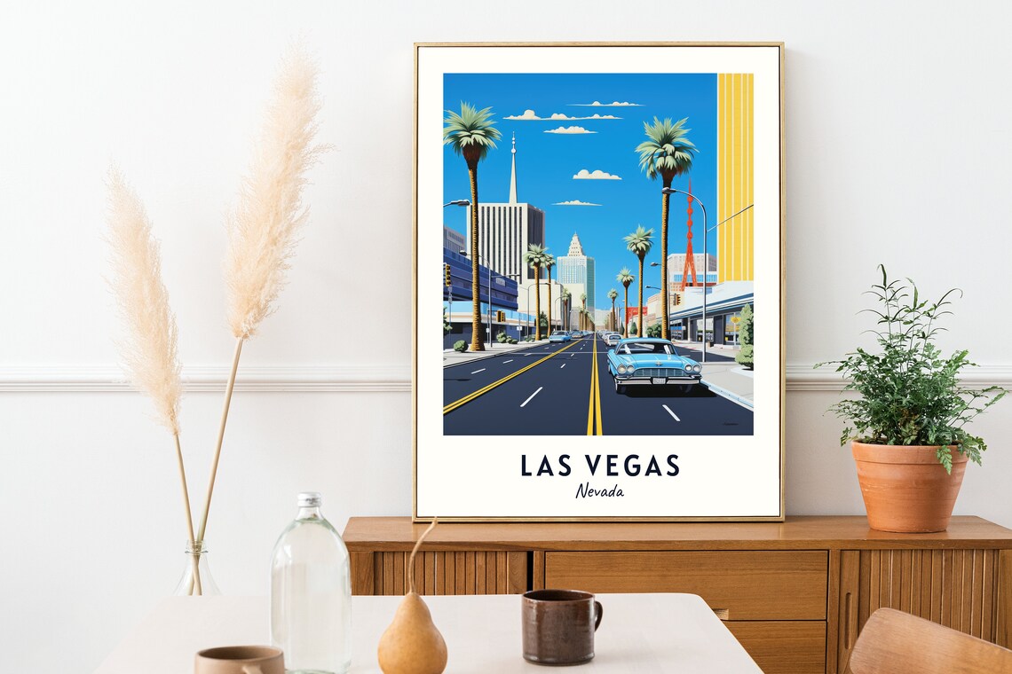 Las Vegas Travel Print, Nevada City Poster - Image 2