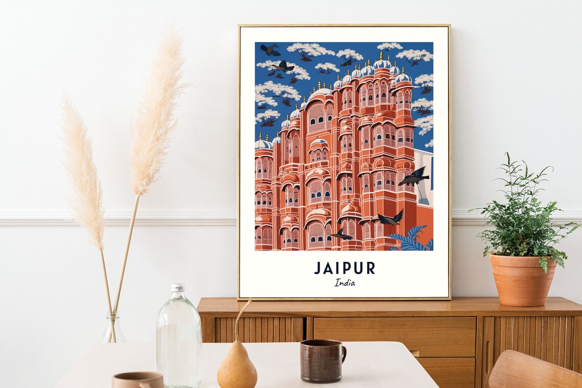 Hawa Mahal Palace of Winds Jaipur India Heritage Travel Poster - Image 2