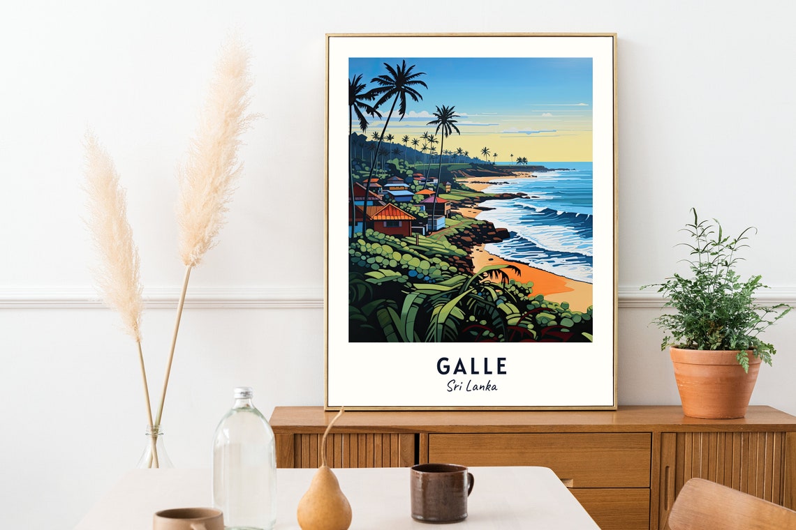Sri Lanka Galle Travel Print Wall Art Galle Sri Lanka City Print Sri Lanka Galle Travel Gift Sri Lanka Galle Poster Travel Gift - Image 2