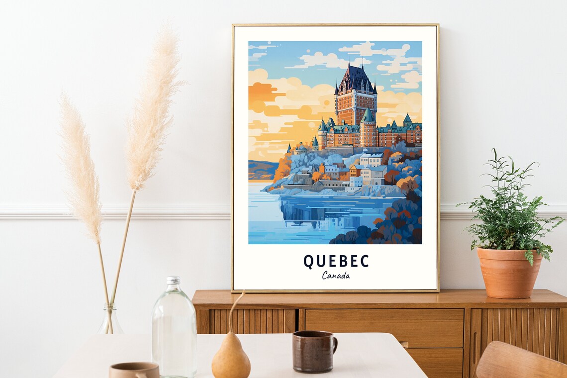 Quebec Travel Poster, Quebec Canada City Print - Image 2
