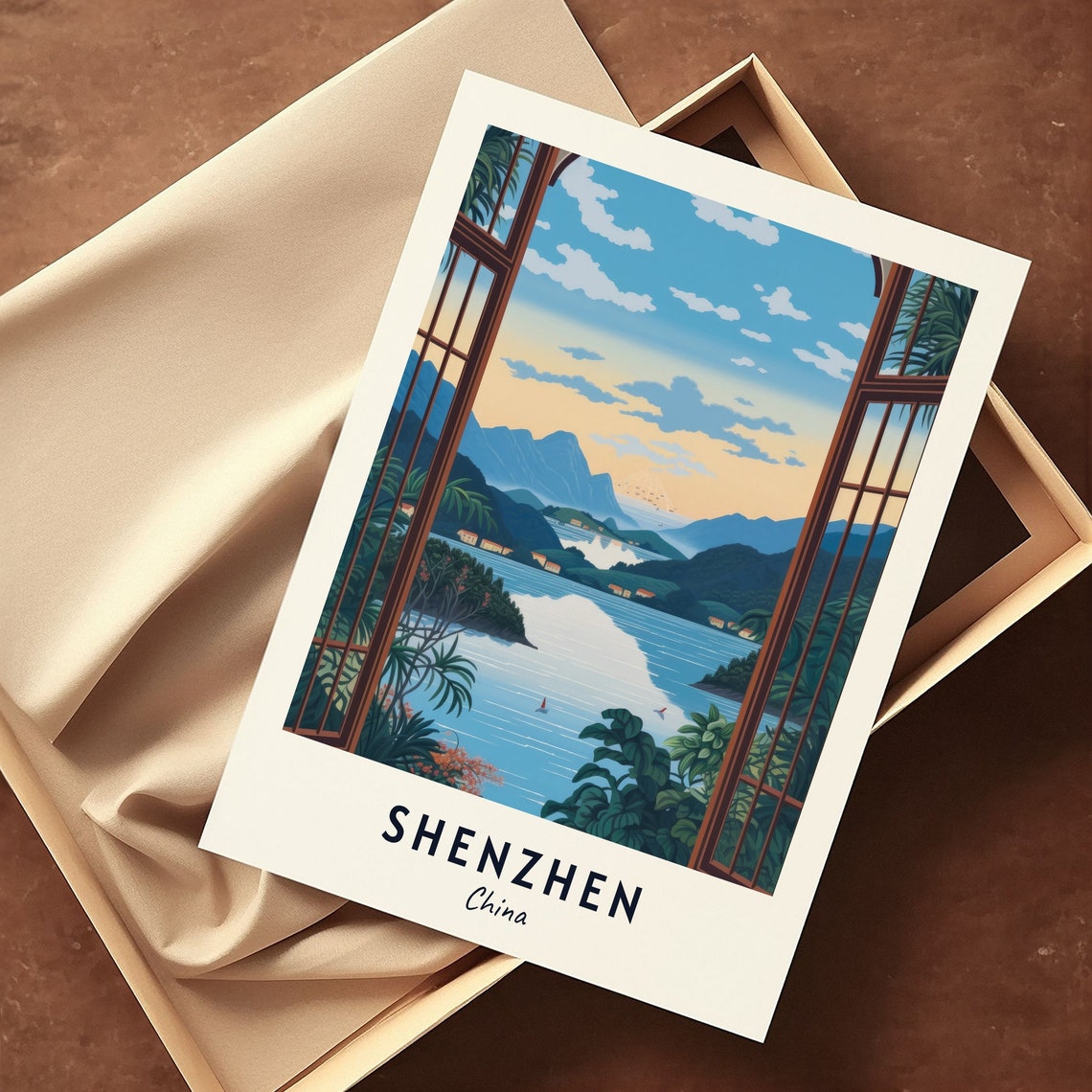 Window Of The World Travel Print Wall Art Shenzhen China City Print Window Of The World Travel Gift Window Of The World Poster - Image 3