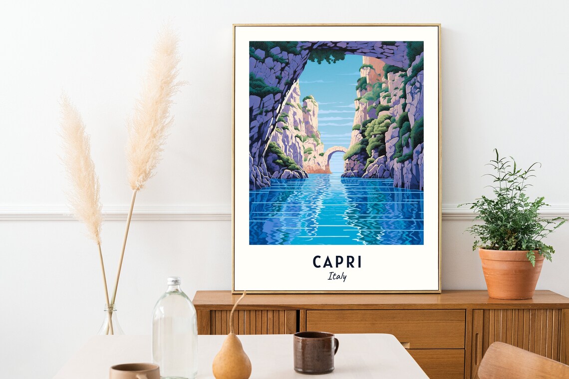 Capri Travel Print, Capri Italy City Poster - Image 2