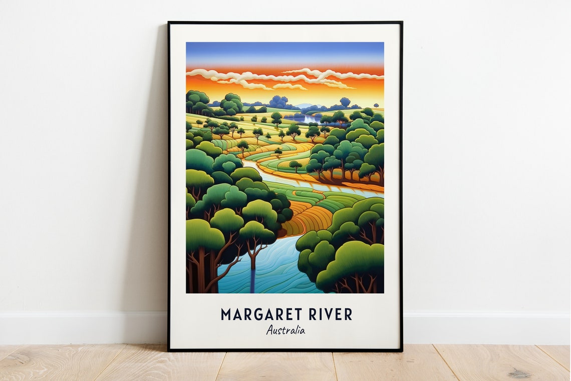 Margaret River Wine Region Travel Print Wall Art Margaret River Australia City Print Margaret River Wine Region Travel Gift Travel Gift