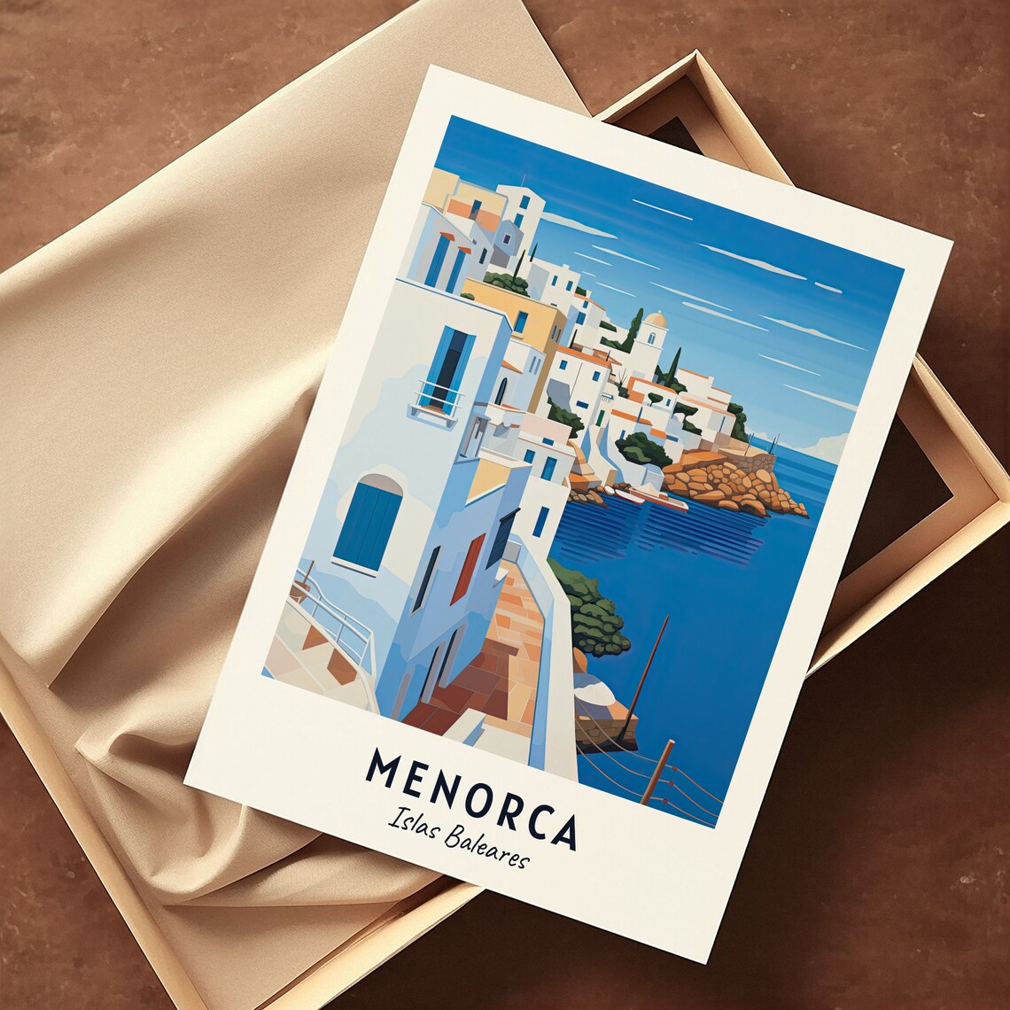 Menorca Travel Poster, Islas Baleares Place - Image 3