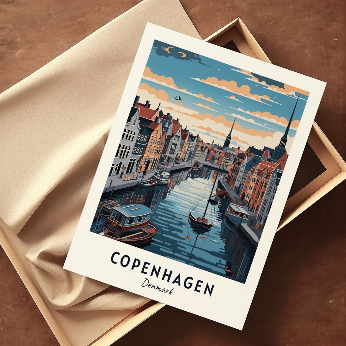 Copenhagen Denmark Travel Poster, City Print - Image 3