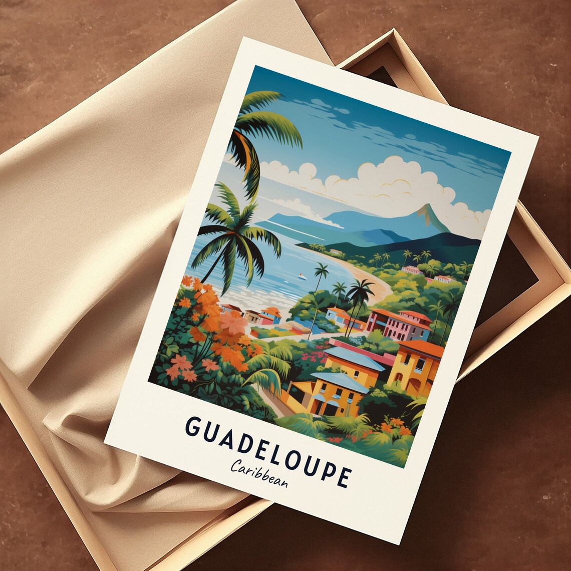 Guadeloupe Travel Poster, Caribbean City Print - Image 3