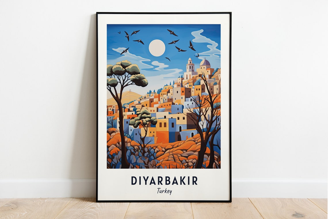 Diyarbakr Travel Print Wall Art Diyarbakr Turkey City Print Diyarbakr Travel Gift Diyarbakr City Poster