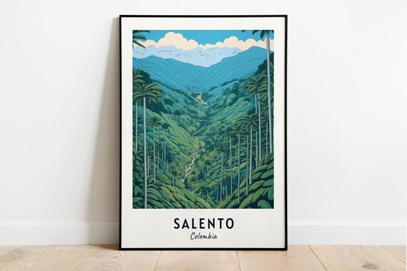 Salento Colombia Green Valley With Tall Wax Palms Jungle Travel Poster