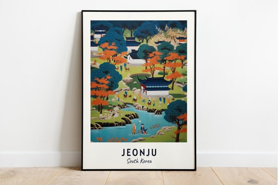 Jeonju Hanji Museum Travel Print Wall Art Jeonju South Korea City Print Jeonju Hanji Museum Travel Gift Jeonju Hanji Museum Poster