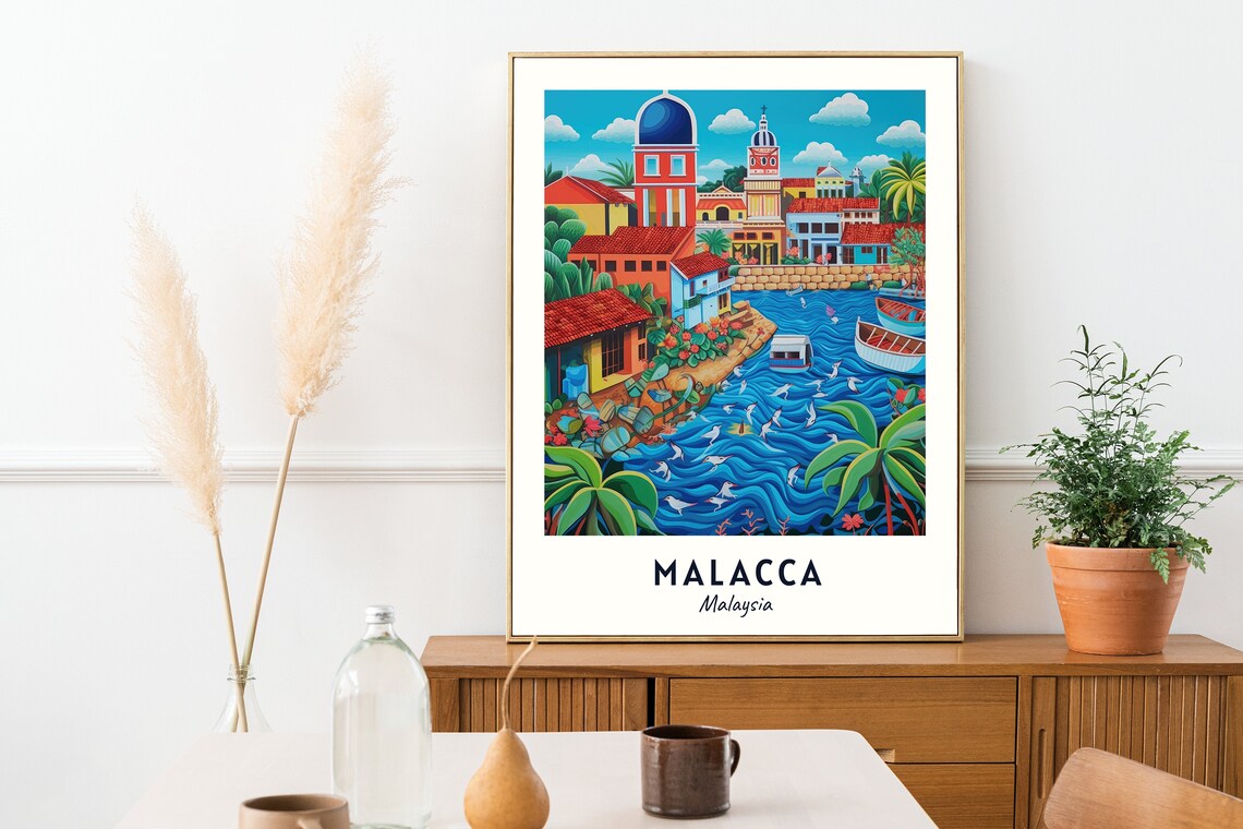 Malacca City UNESCO World Heritage Site Travel Poster - Image 2