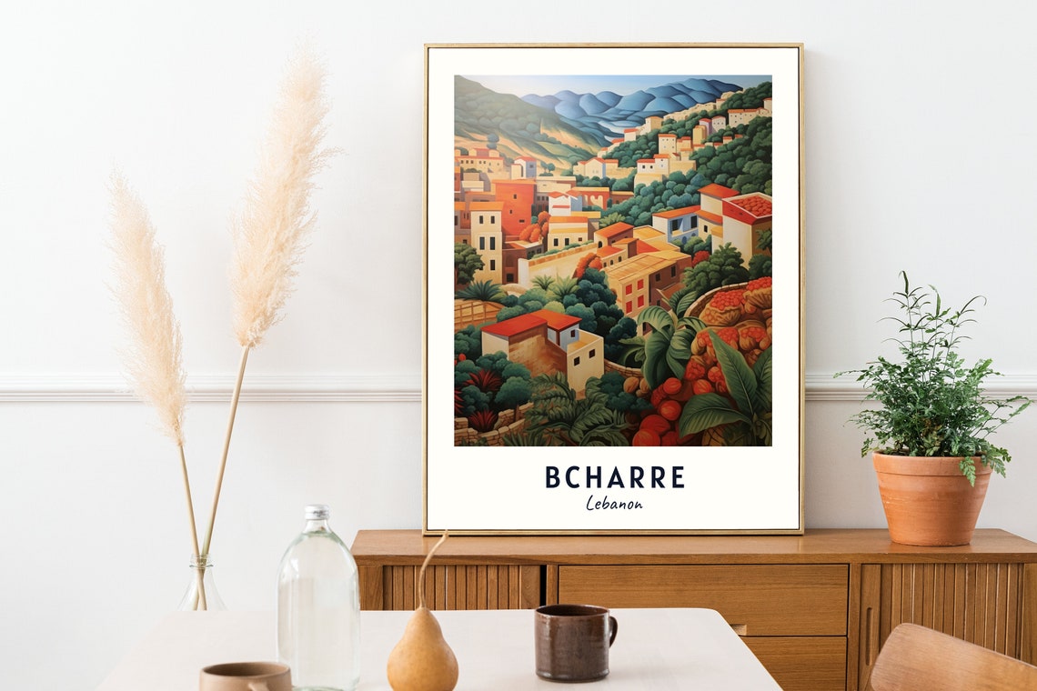 Bcharre Lebanon Mountain Village Terraces Cedars And Peaks Poster - Image 2
