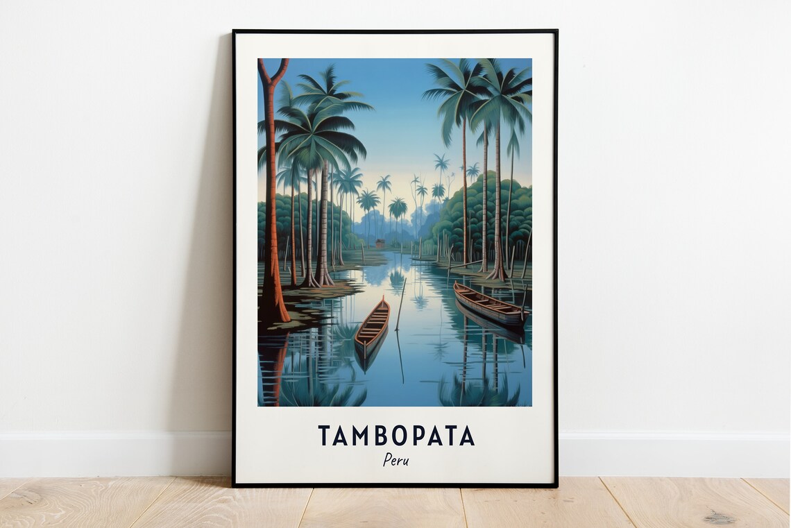Tambopata National Reserve Travel Print Wall Art Tambopata Peru City Print Tambopata National Reserve Travel Gift