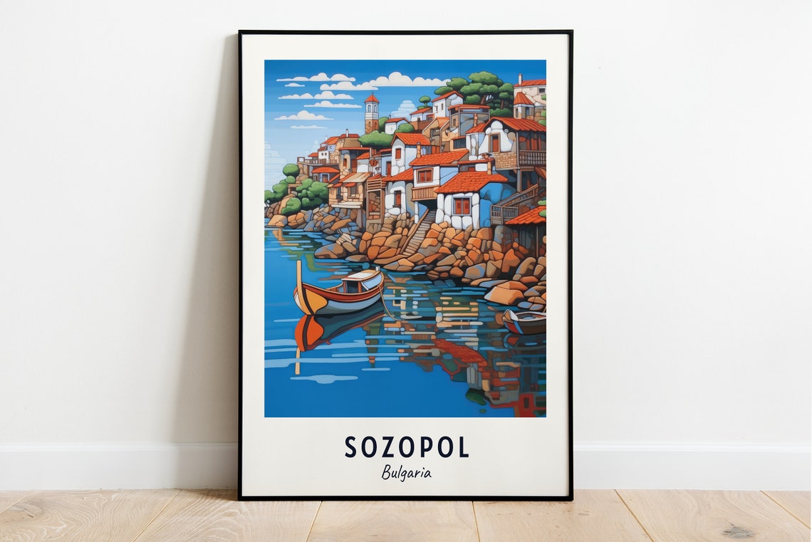 Sozopol Old Town Travel Print Wall Art Sozopol Bulgaria City Print Sozopol Old Town Travel Gift Sozopol Old Town Poster Travel Gift