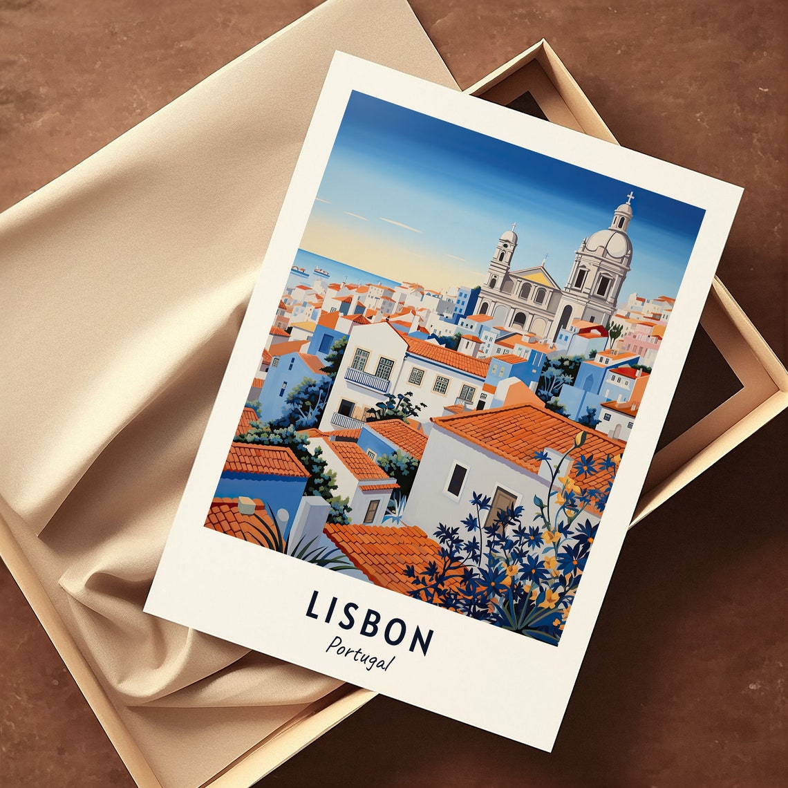 Lisbon City Print Lisbon Travel Poster Portugal Travel Gift Lisbon Portugal Poster Lisbon Gift - Image 3