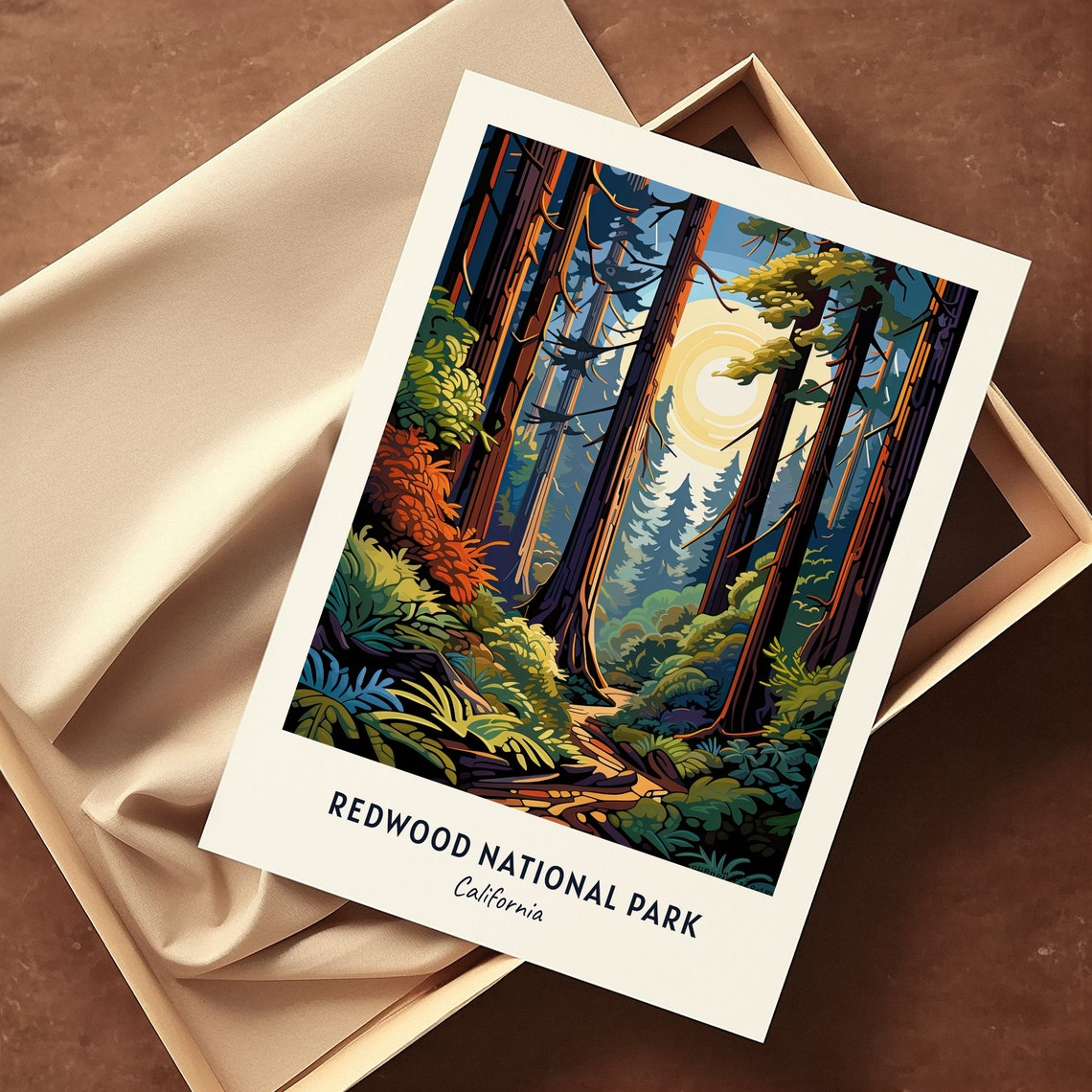 Redwood National Park California Travel Print Wall Art Redwood National Park California City Print Redwood National Park Travel Gift - Image 3