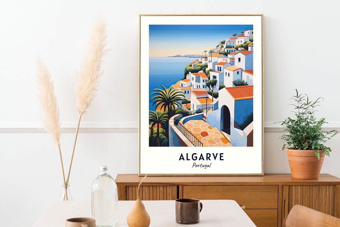 Algarve Portugal Travel Print Wall Art Algarve Portugal City Print Algarve Portugal Travel Gift Algarve Portugal Poster Travel Gift - Image 2