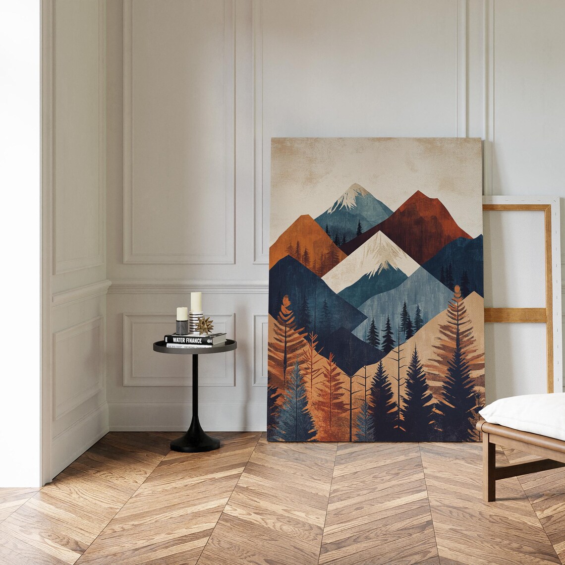 Geometric Mountain Modern Abstract Landscape Art Print