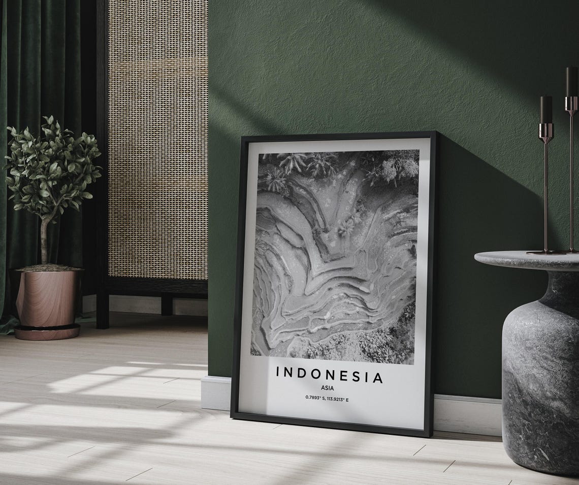 Indonesia Art Indonesia Print Indonesia Poster Indonesia Art Indonesia Photo Indonesia Map Indonesia Painting Indonesia Travel - Image 2