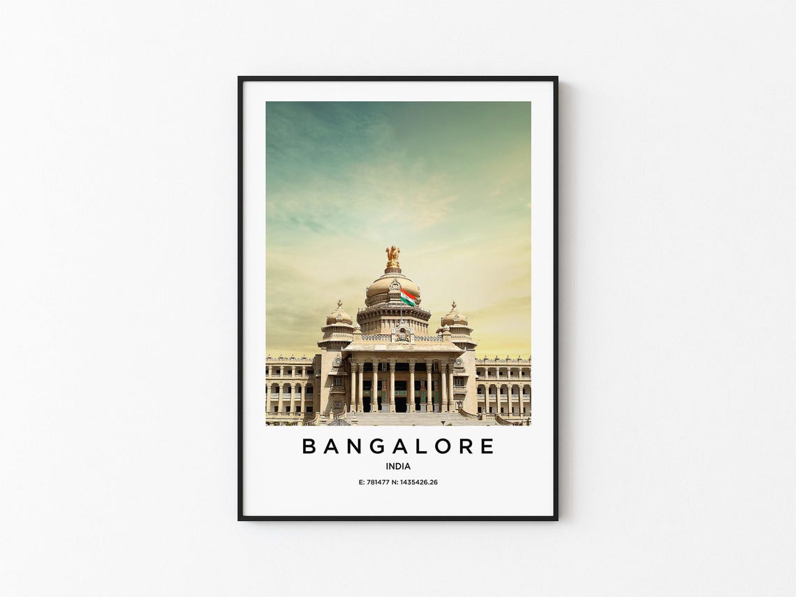 Bangalore Art Bangalore Print Bangalore Poster Bangalore Art Bangalore Photo Bangalore Map Bangalore Painting Bangalore Travel