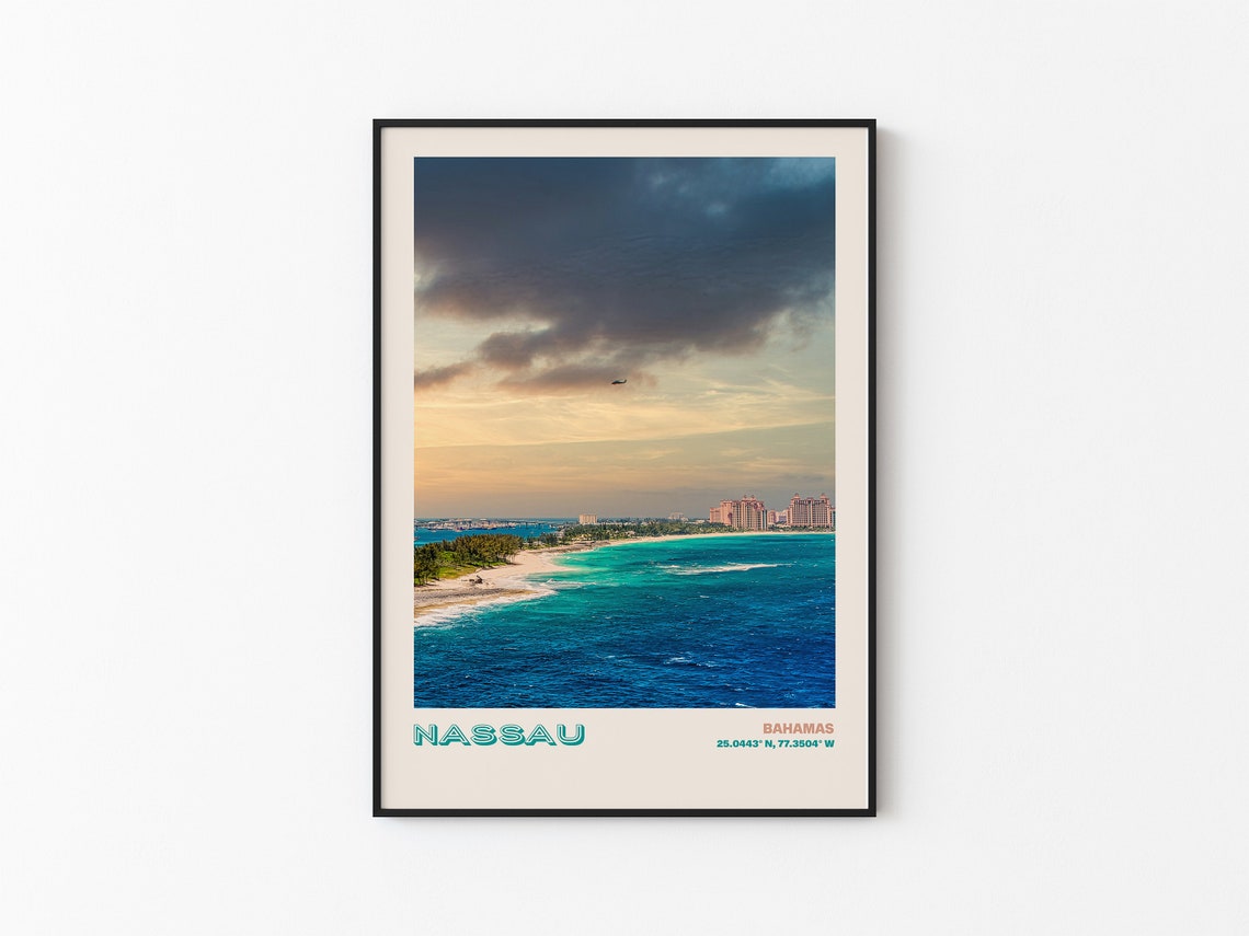 Nassau Travel Poster Nassau Print Nassau Photo Print Nassau Wall Decor Nassau Travel Art Nassau Bahamas Picture Nassau 3 - Image 3