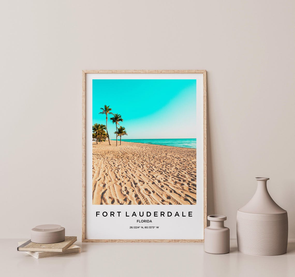 Fort Lauderdale Art Fort Lauderdale Print Fort Lauderdale Poster Fort Lauderdale Art Fort Lauderdale Photo Fort Lauderdale Map - Image 2