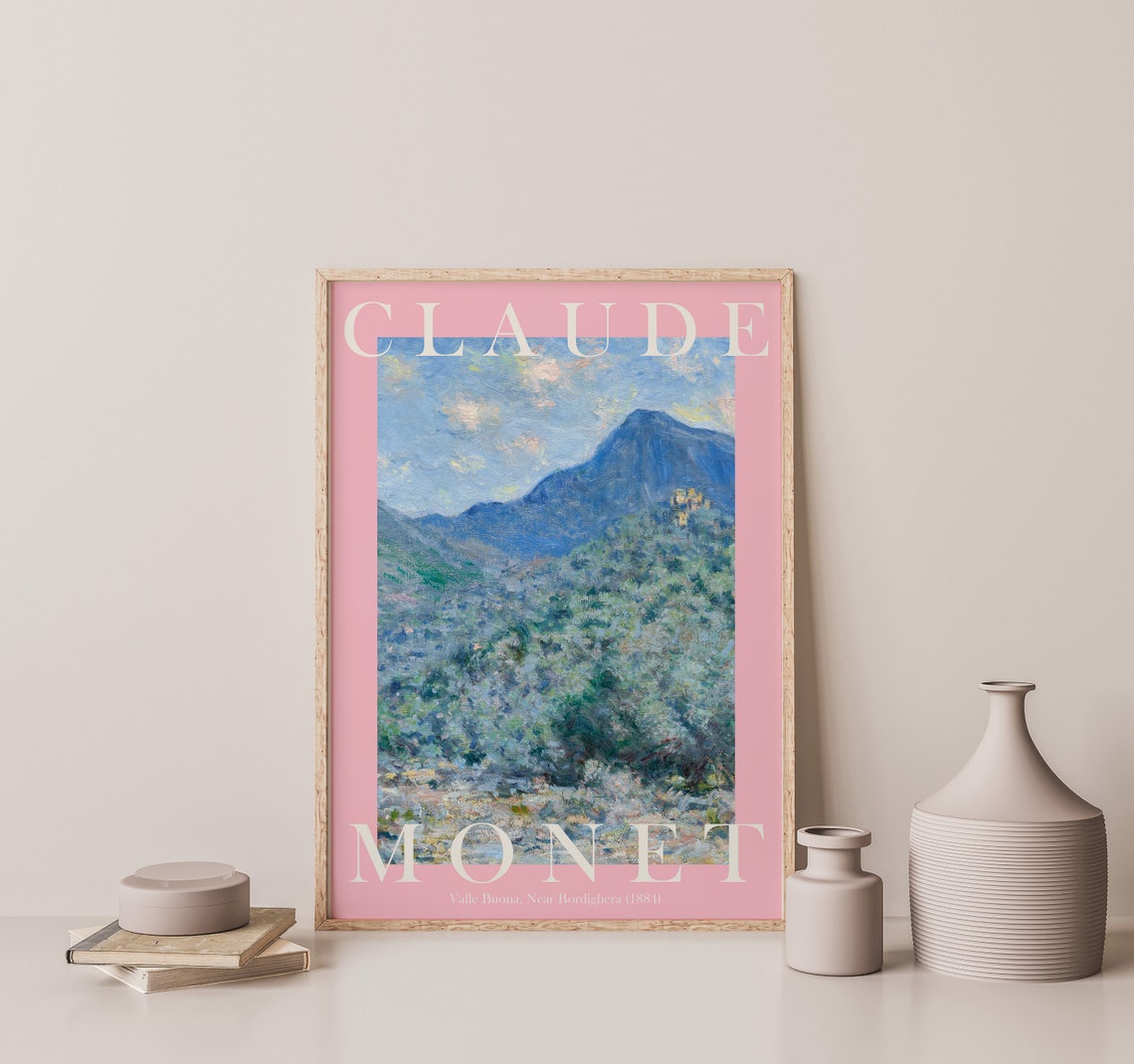 Claude Monet Valle Buona near Bordighera 1881 Mountain Poster - Image 3