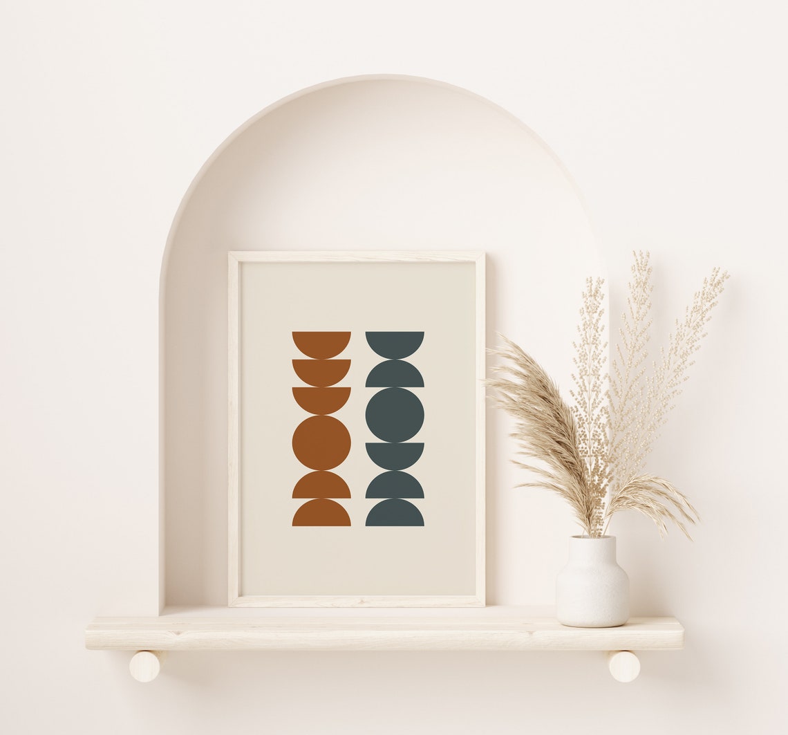 Boho Art Print Neutral Beige Bohemian Poster Living Room Decor Abstract Shapes Gallery Wall A5 A4 A3 A2 Gift Present - Image 2