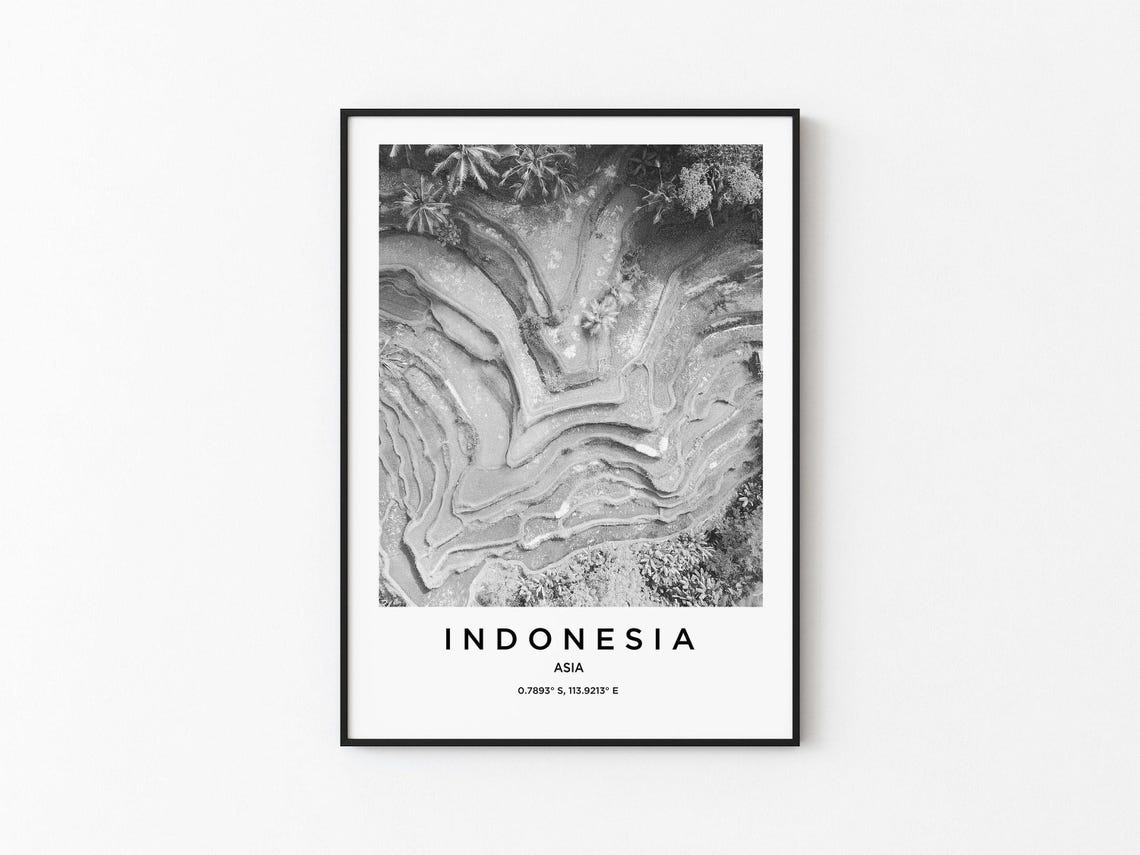 Indonesia Art Indonesia Print Indonesia Poster Indonesia Art Indonesia Photo Indonesia Map Indonesia Painting Indonesia Travel