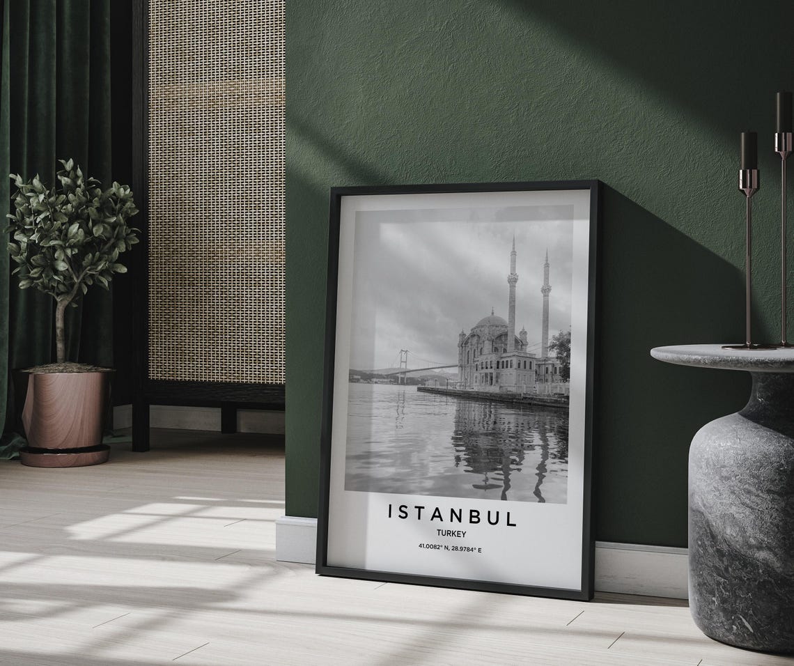 Istanbul Art Istanbul Print Istanbul Poster Istanbul Art Istanbul Photo Istanbul Map Istanbul Painting Istanbul Travel - Image 2
