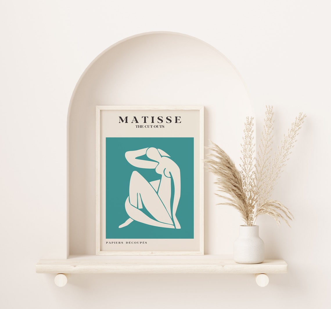 Matisse Teal Cut Outs Seated Figure Papiers Decoupes Art Poster - Image 2